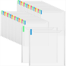 36PCS Scrapbook Paper Storage Organizer Clear Scrapbook Paper Organizer with 100PCS Sticky Index Tabs Holds, Cardstock