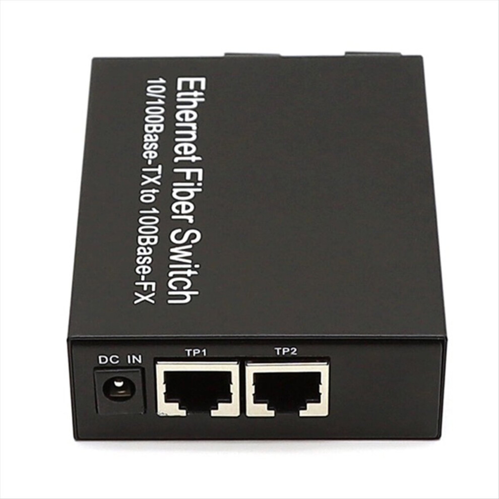 100M 2 Fiber Ports 2 Rj45 Port Fiber Converter 1310Nm/1550Nm Single Mode Simplex 20Km Sc Fibra Optical Conversor Eu Plug 4851335982112