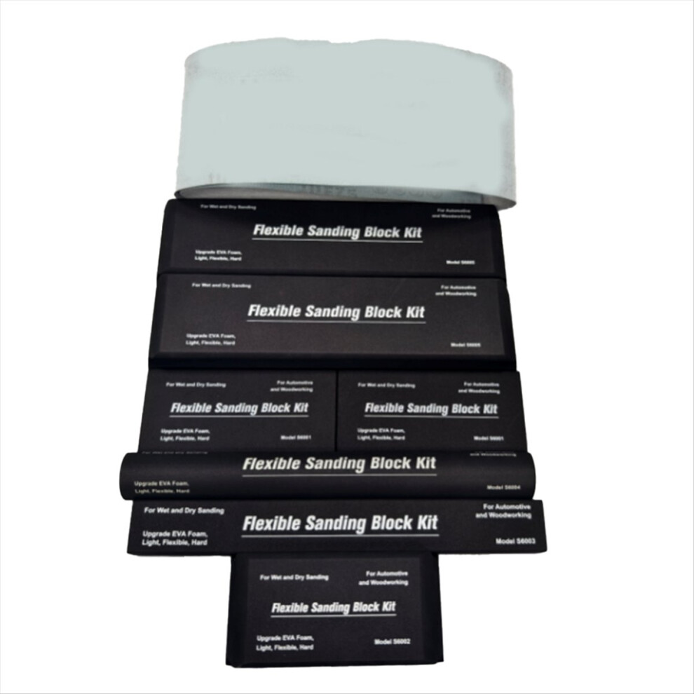 Sanding Block Kit Of 7 With Sandpaper Sheet,Hand Abrasives Auto Body Sanding Block Set For Automotive Paint Sand 4851335980682