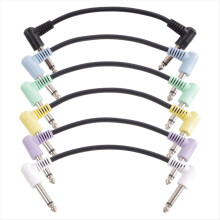 Cables de conexión redondos para pedales de efectos de guitarra (18 cm, 6 unidades), multicolor