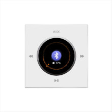 Wall-Mounted Bluetooth Audio Control Panel 86 with 2x25W Amplifier Ceiling Speakers for Home Background Music System B