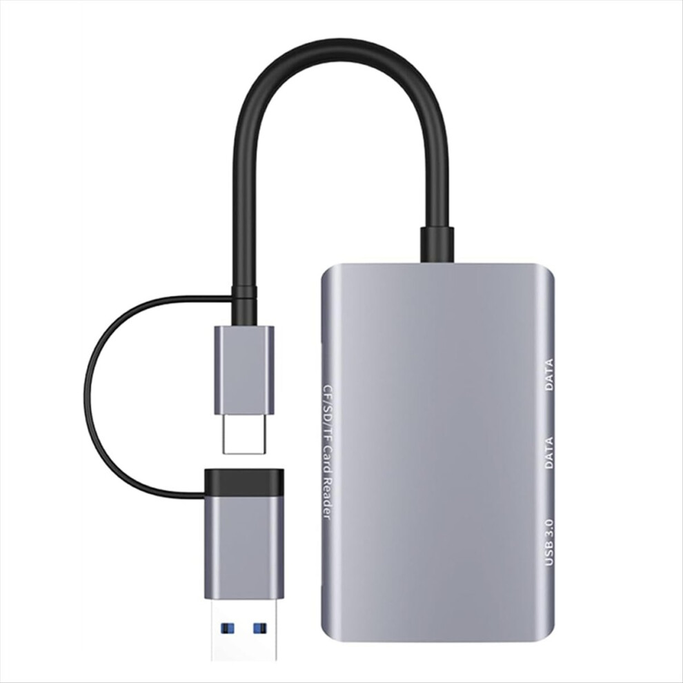 6-in-1 /SD/TF Card Reader USB-C Hub USB 3.0 Card Reader Adapter for Computer/Android/Micro-SD
