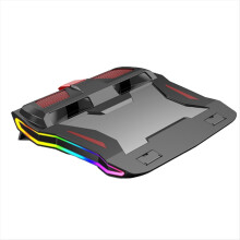 Koeler voor gaming-laptopbasis met RGB-licht, kleurrijke ventilator met hoge luchtkoeling
