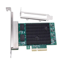 Gigabit Ethernet Adapter 2.5G PCIE Network Card 4 Port RJ45, PCI Express X4, RTL8125BG Chip for Desktop PC