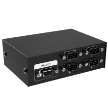 RS232 Switch 4 in 1 Out RS232 Serial DB9 Pin Switcher 4x1 for PC Console Printer Sharing Selector Controller