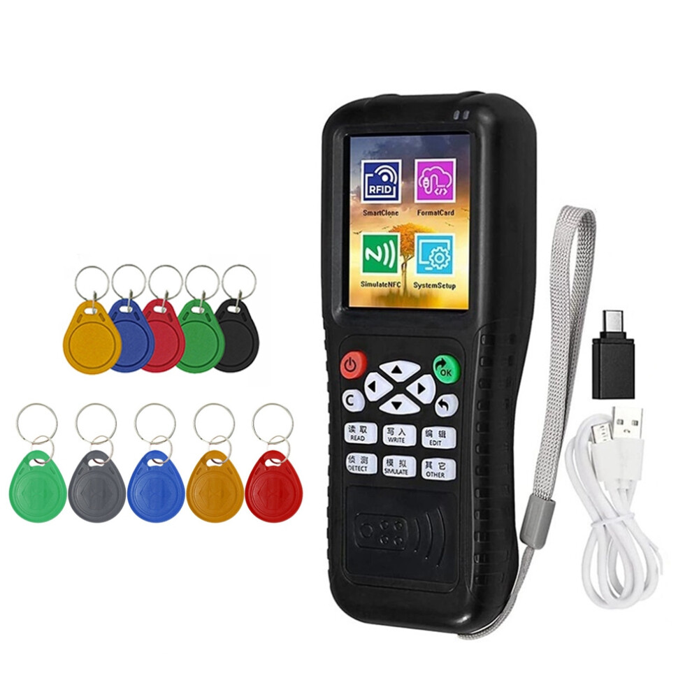 X100 Rfid Nfc Smart Card Reader Writer+5 X Uid/T5577 Keychain Rfid Duplicator Id Ic Card Programmer Encrypted Key Copier 4851335971581