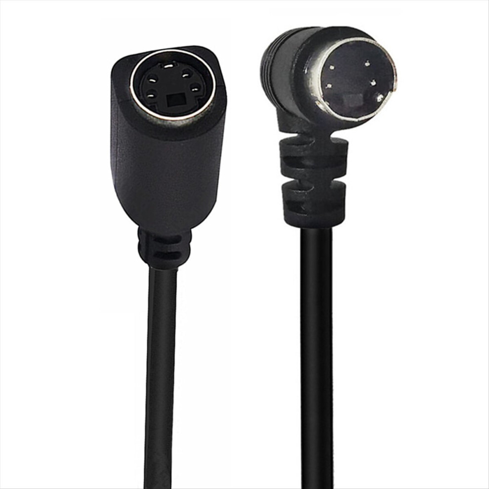 90 Degree Bend Mini Din 4Pin Male To Female S-Video 4-Pin Svhs Camera Dvr, Dvd Player Video Connection Cable B 4851335999646
