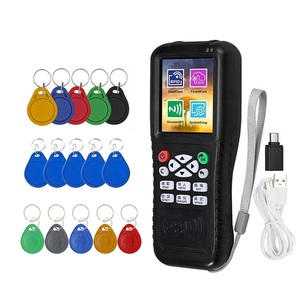 X100 Rfid Nfc Smart Card Reader Writer+5 X Uid/Cuid/T557 Keychain Rfid Duplicator Programmer Encrypted Id Ic Key Copier 4851335971598