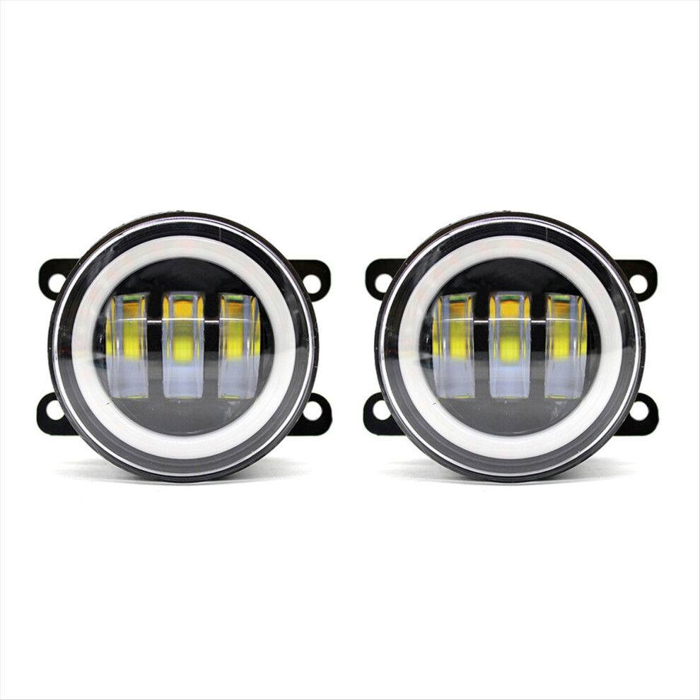 2Pcs 4Inch Led Fog Lights Ring Drl Off Road Fog Lamp For Jk Tj Lj Journey 4851335908679
