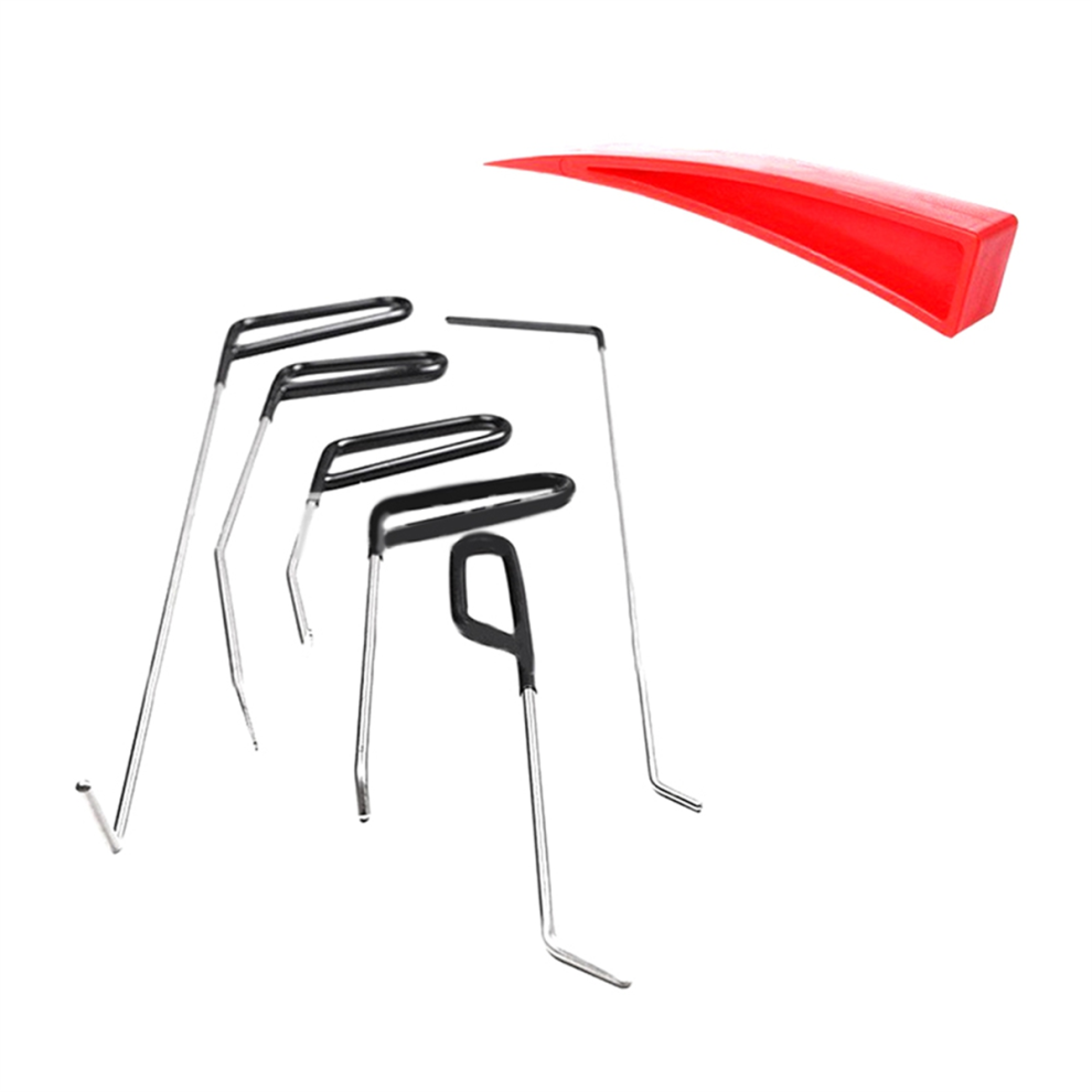 Car Dent Repair Hooks Stainless Steel Push Rods Car Body Dent Removal Crowbar Kit For Automotive Dent Repair Tools Kits Light 4851335913611