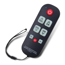 Telecomando TV A-TV10 per anziani, controller universale, telecomando semplice e impermeabile con luce LED per tutti i modelli di TV
