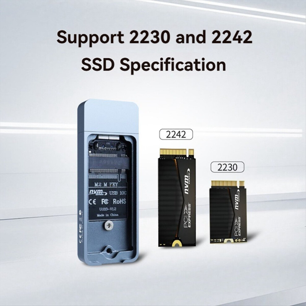 Adaptér USB pre M.2 NVMe 2230 2242 SSD, externý kryt, 10 Gbps USB 3.2 ...