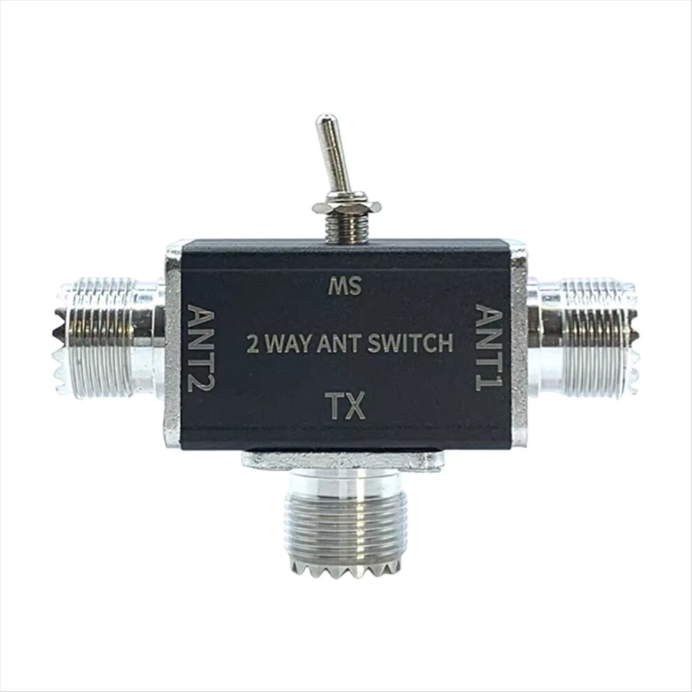2 Way Manual Coaxial Antenna Switches Connector 100W 0-50Mhz 1 Input & 2 Outputs With Off/Ground Protection A 4851335983393