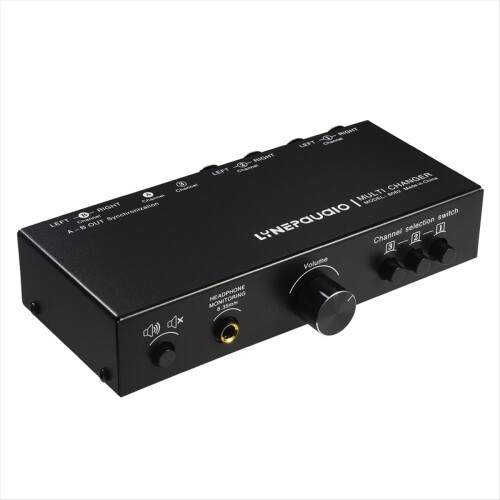 3 in 3 Out Fully Balanced Audio Signal Selector Switcher XLR Switcher Passive Front Active Speaker Volume Controller