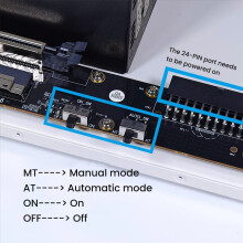 OcuLink/SlimSAS Grafikdock mit Halterung für externe Grafikkarte GDS1-SFX, Netzteil, PCIE 4.0 x16 Grafikdockhalterung