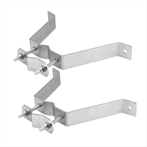 Support mural double robuste pour mât d'antenne TV avec supports et boulons de fixation
