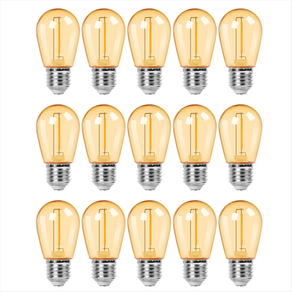 Waterproof Shatterproof S14 LED Bulb,String Light Bulbs 1W Equal to 10W Incandescent,Outdoor String Replace Bulb