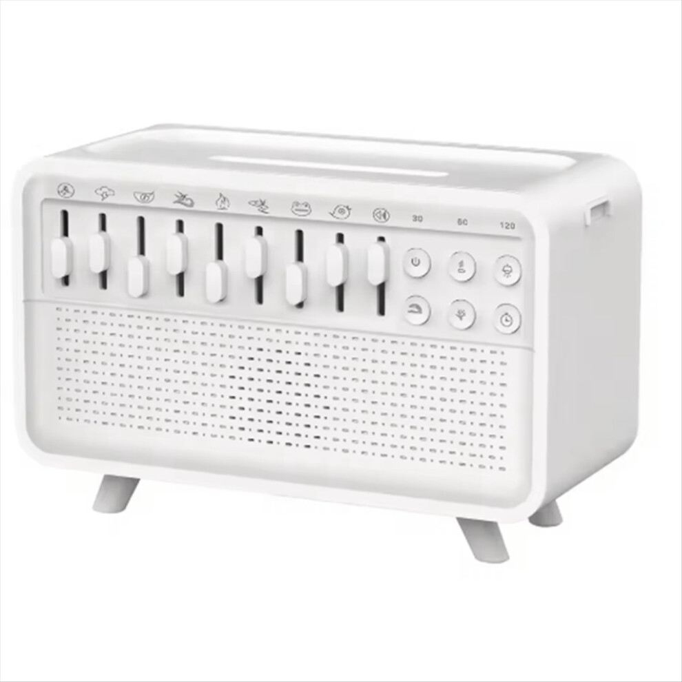 White Bluetooth Speaker Noise Machine Diffuser Air With 8 Group Nature Sound Usb And Uk Plug For Power Supply