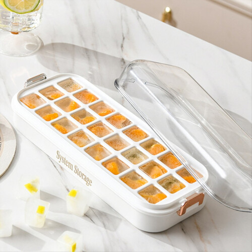 Eiswürfelform mit 24 Fächern, lebensmittelechtes Silikon, DIY-Eiswürfelform, B 2
