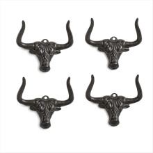 4er-Pack moderne Cowboyhut-Halter aus Metall, Wandhalterung aus Gusseisen, Western-Haken zur Aufbewahrung