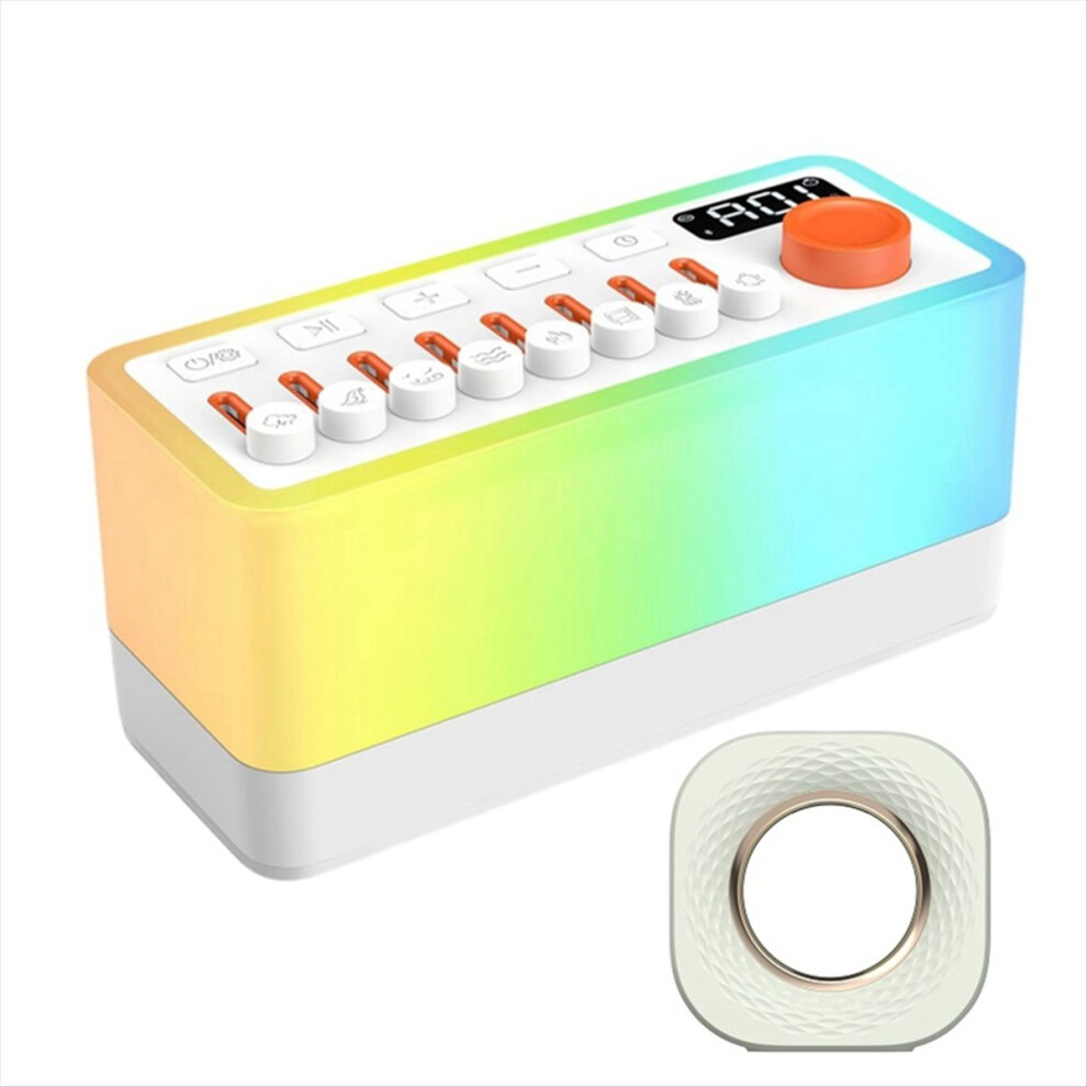 White Noise Sleep Sound Machine With 8 Portable Bluetooth Speaker, Colors Night Lights With Aromatherapy