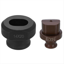 Hydraulische gatenponsmatrijs 14x20mm ovaal gat 40Cr staal elektrische ponsset voor -20 JP-20 elektrische ponsmachine