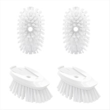 Brush Refills for Dish Brush .4 Pack Dish Brush Cleaning Soap Dispensing Head Replacement for Scrubber