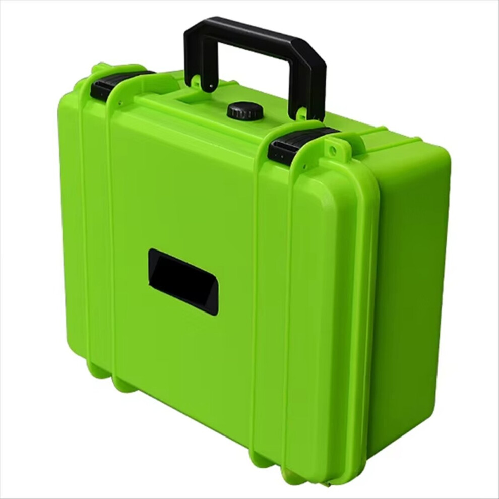 Portable Suitcase Thicken Plastic Hard Case Equipment Hardware Toolbox Large-Capacity Instrument Box With Sponge Green 4854274087498