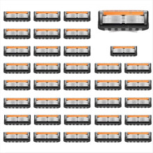 36 Klingen für Herren – 5-lagige Edelstahlklingen für Fusion 5 Rasierer, Ersatzklingen