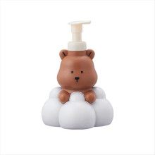 Schaumspender für Badezimmer, Cartoon-Bär, Handdesinfektionsmittel und Shampoo, Pumpflasche mit nachfüllbarem Behälter, 250 ml B