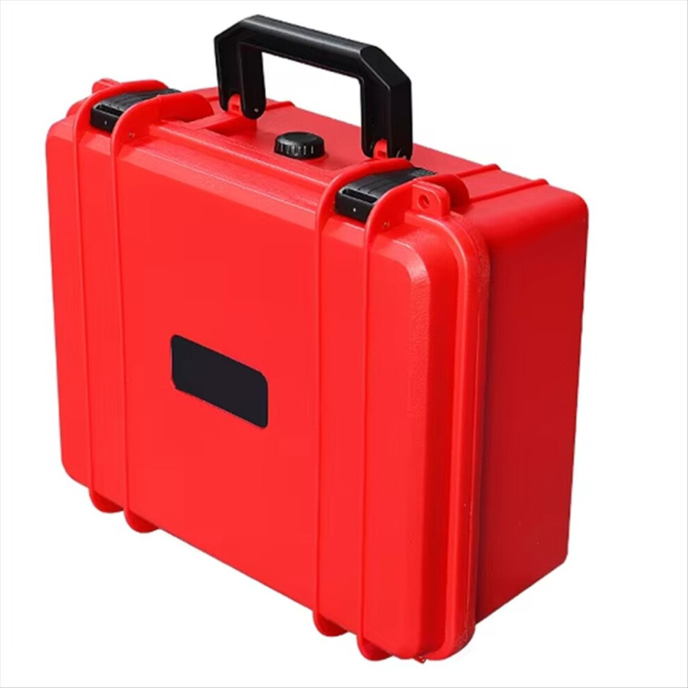 Portable Suitcase Thicken Plastic Hard Case Equipment Hardware Toolbox Large-Capacity Instrument Box With Sponge Red 4854274087481