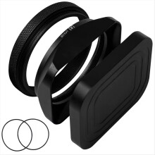 Metallene Gegenlichtblende mit UV-Filter für X100V/X100VI/X100F/X100S (ersetzt die Kamera-Gegenlichtblende, 49 mm)