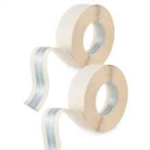 Fita de canto para drywall, 30,5 metros x 5 cm, reforçada com metal para reparo de rachaduras em cantos de paredes.