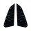 Car Rear Triangular Window Louvers Shutters Blinds Cover Trim for 2011-2014 Bright Black 1