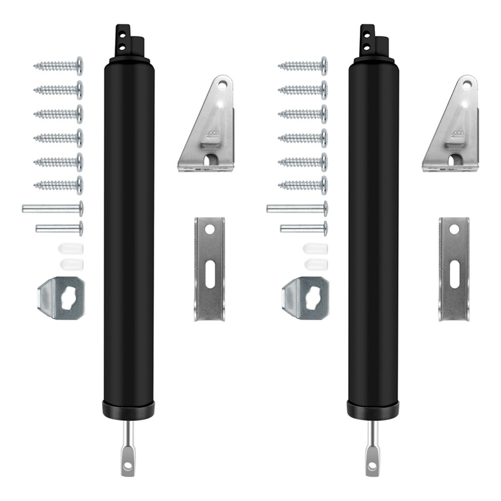 2Pcs Screen And Storm Door Closer Kit,Pneumatic Screen And Storm Door Closer,Screen And Storm Door Push Button Latch Set 4854274003771
