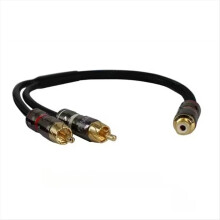Cavo audio per amplificatore audio per auto da 30 cm, subwoofer, con testa in rame puro, spina maschio-femmina, cavo audio in PVC, linea A
