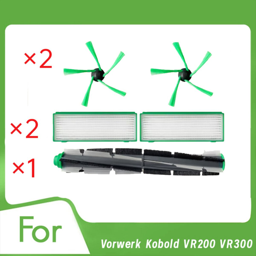 5 Pcs for Kobold VR200 VR300 Vacuum Cleaner Accessories Roller Side Brush HEPA Filter Ultra Accessories