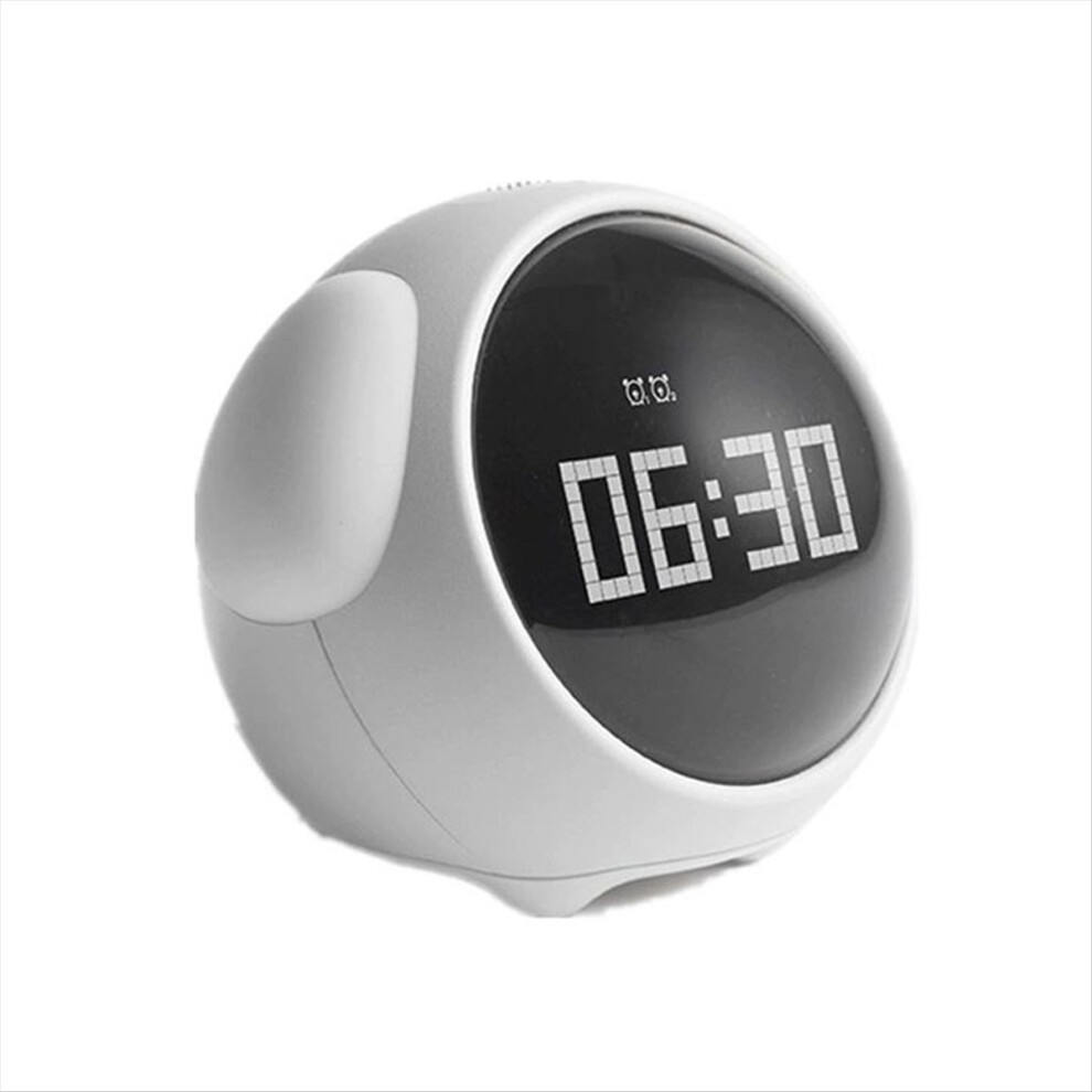 Cute Child Room Alarm Clock Multifunctional Voice Controlled Light Alarm Clock LED Digital Night Mode Expression B