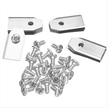 Conjunto com 18 lâminas de reposição em aço inoxidável para cortadores de grama robóticos.