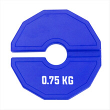 Disques de musculation de 0,75 kg de type micro, poids fractionnés en caoutchouc pour haltères et musculation