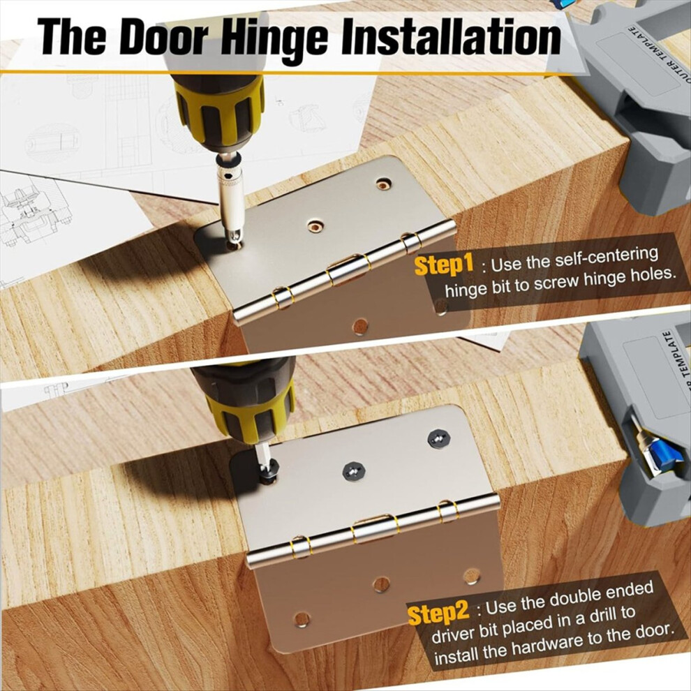 New Door Hinge And Latch Installation Kit, Door Hinge Mortise Template, Door Latch For Precise Chiseling And Scoring 4854274003733