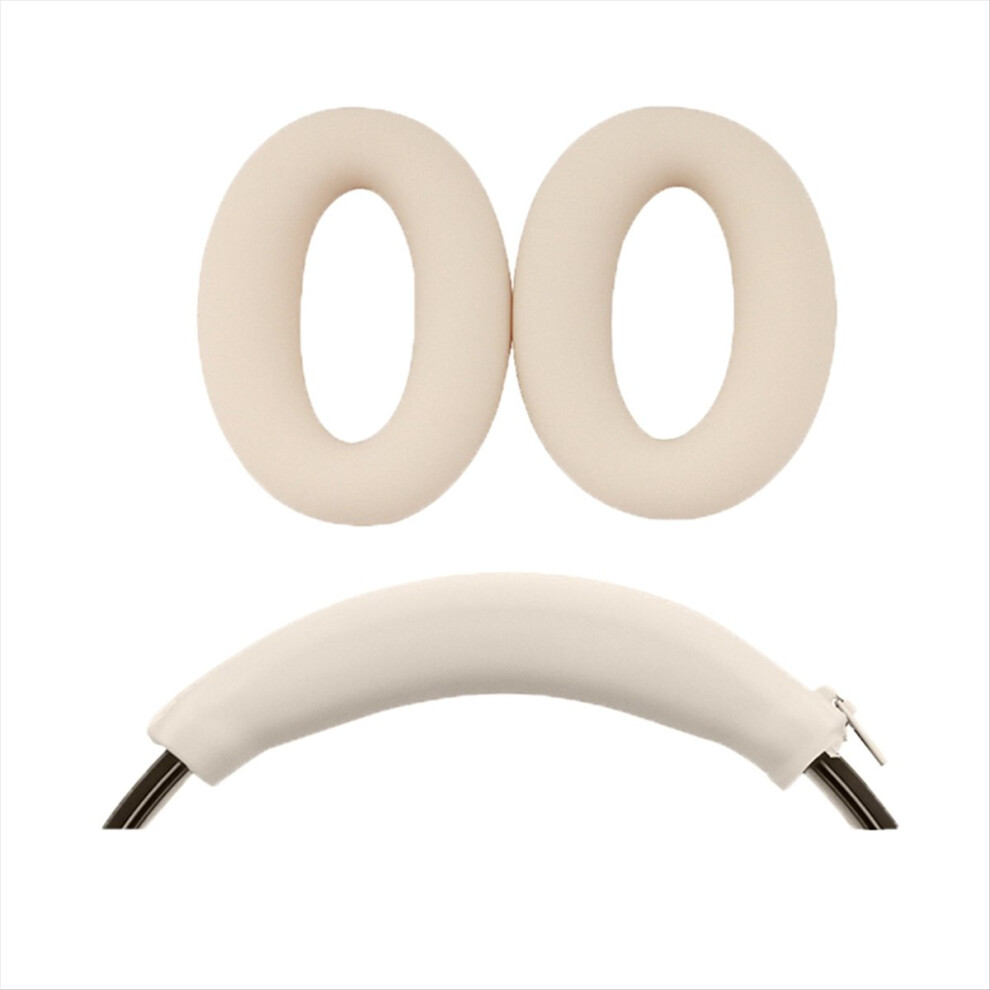 Ear Pads Wh-H910n Headphone Silicone Protective Case Earmuff Headband Repair Parts Creamy& White 4854274030296
