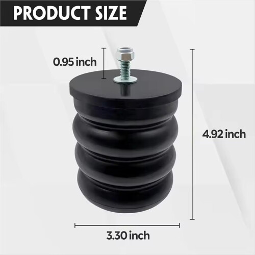 2 molas pneumáticas auxiliares dianteiras SSF-106-47 para E-150, E-250, E-350, E-450 e Sprinter 2500 e 3500. 2