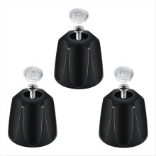 Metal 3 Piece Black Shower Knob Replacement, for Price and Bathtub/Shower Faucet Handle