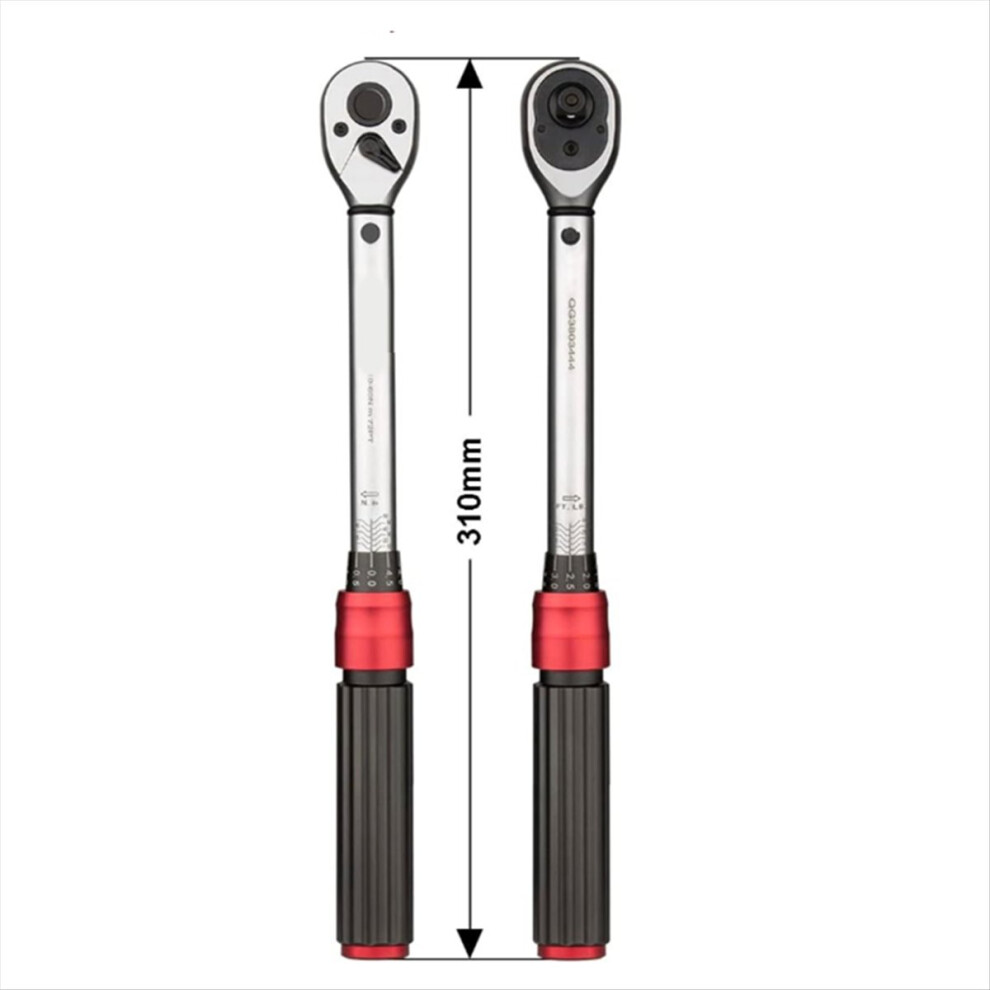 WIESEMANN 1893 Clé Dynamométrique Vélo 1/2 Pouce 20-200Nm Série ENSURE De I Clé Dynamométrique à Double Graduation Et Serrage à Droite I En Acier Chromé Q-30 I Dans Un étui Pratique I