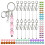 84Pcs Beadable Keychains Set,Keychains Bulk for Keychain Making Accessories with Silicone Beads Spacer Beads 1