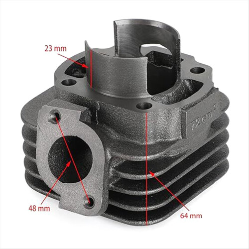 47mm Cylinder Piston Big Bore Kit for Minarelli Horizontal Type 70cc Engine 2