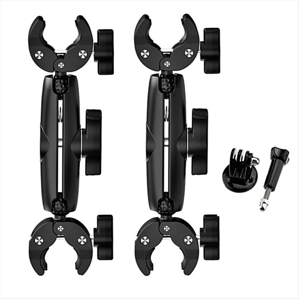 Motorcycle Bike Action Camera Mount Kit For X4 Double Head Powerful Clamp Handlebar Bracket 4854274048079