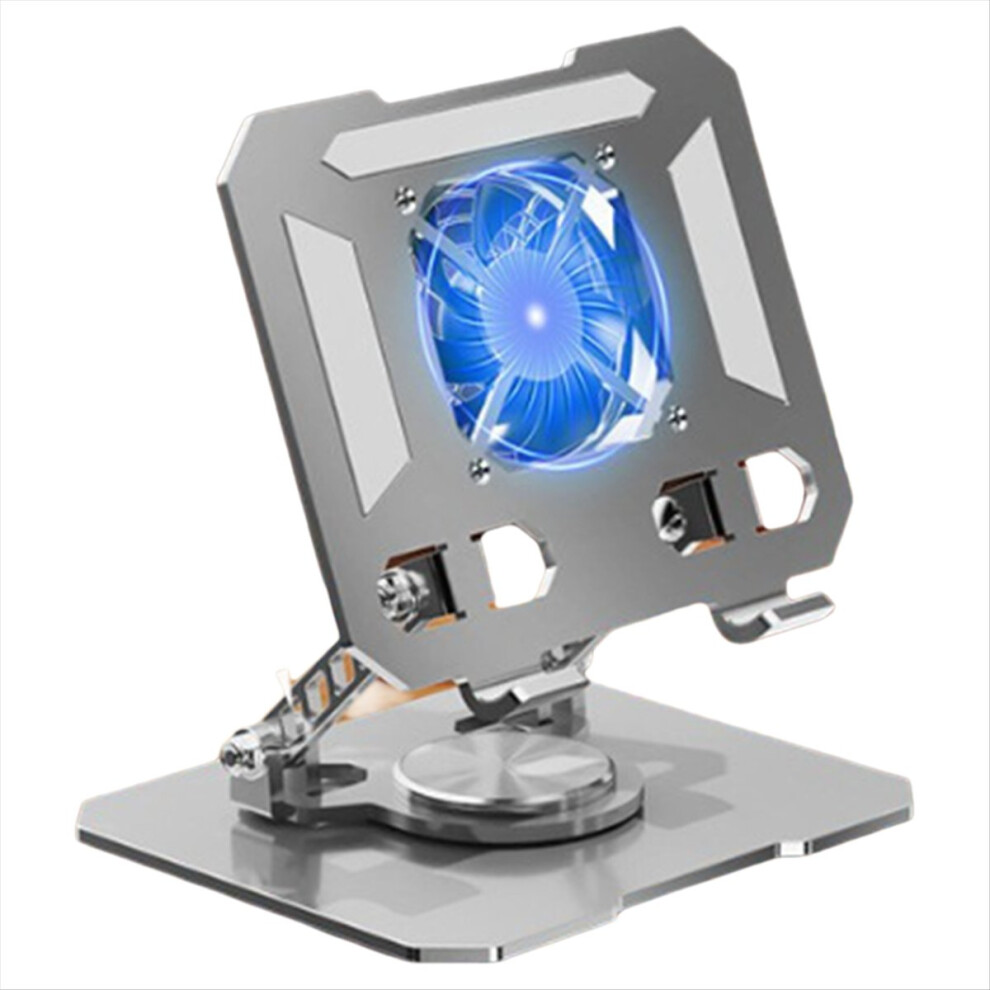 Multifunctional Tablet Cooling Fan Stand Desktop Foldable Adjustable Heightening Stand Suitable For Tablets For Silver 4854274027456