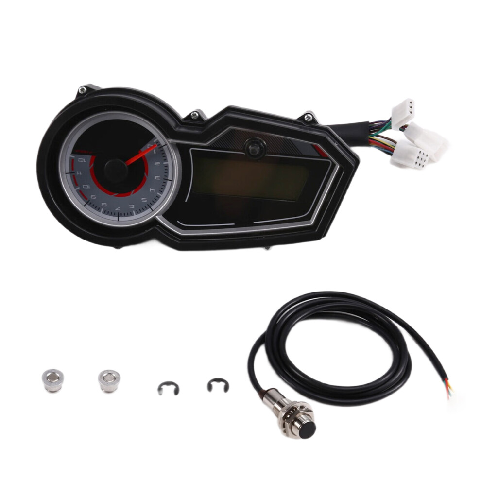 Motorcycle Lcd Digital Meter Speedometer Odometer Tachometer Gauge For 125 4854274011844